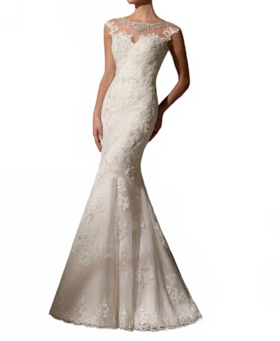 Morilee Lace Fit And Flare Wedding Gown In White