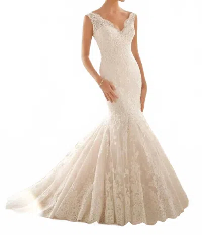 Morilee Lace Mermaid Wedding Dress In Ivory In Multi