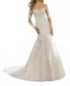 Morilee Leighton A-line Bridal Gown In Ivory/rose In Multi