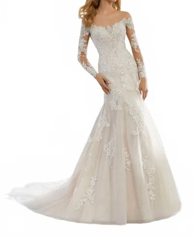 Morilee Leighton A-line Bridal Gown In Ivory/rose In Multi