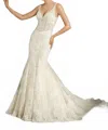 Morilee Maggie Sculptured Embroidered Gown In Ivory In Multi