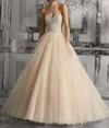 Morilee Mystique Strapless Wedding Dress In Ivory/nude In Neutral