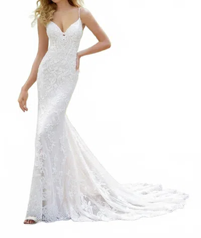 Morilee Perdita Clear Beading Gown In Ivory/almond In White