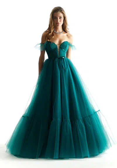 Morilee Prom 49022 Long Formal Ball Gowm Prom Dress In Green