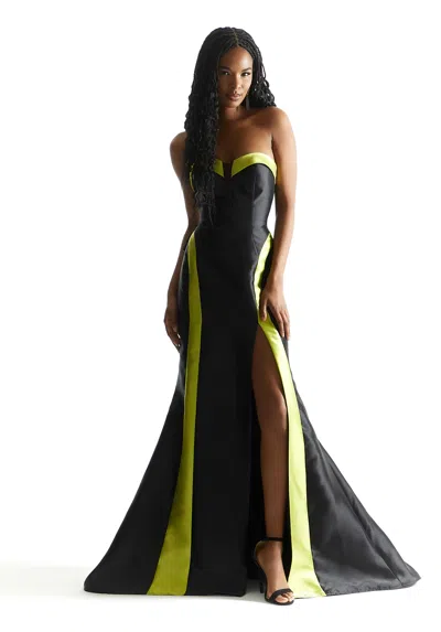 Morilee Prom 49025 Long Formal Prom Slit A Line Dress In Black