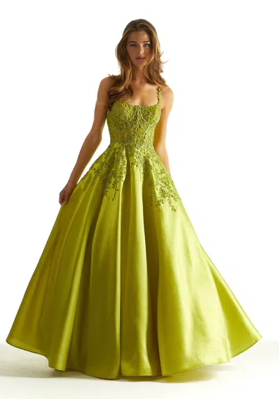 Morilee Prom 49026 Beaded Long Formal A Line Chic Prom Dress In Green