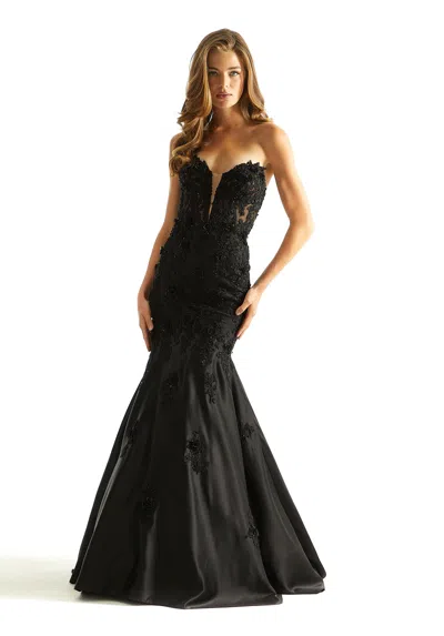 Morilee Prom 49060 Long Mermaid Formal Corset Prom Dress In Black