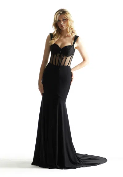 Morilee Prom 49061 Prom Fitted Long Corset Lace Formal Dress In Multi