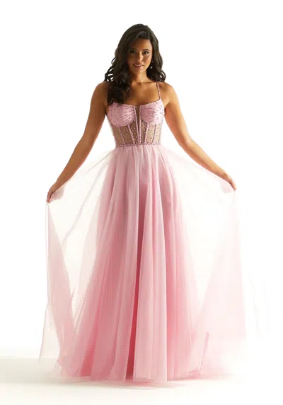 Morilee Prom 49069 A Line Formal Long Corset Prom Dress In Pink