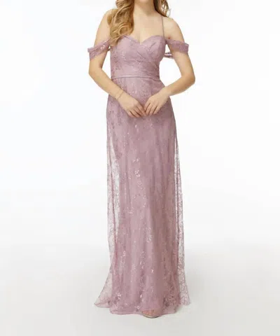 Morilee Romantic Chantilly Lace Bridesmaid Dress In Desert Rose In Purple