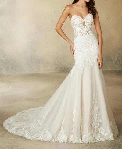Morilee Roxanne Sweetheart Neckline Dress In Ivory/creme/nude In White