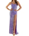 Morilee Scoop Neckline Fitted Bodice Dress In Pop Rocks In Purple
