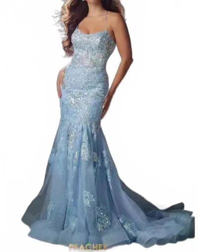 Morilee Scoop Neckline Gown In Light Blue