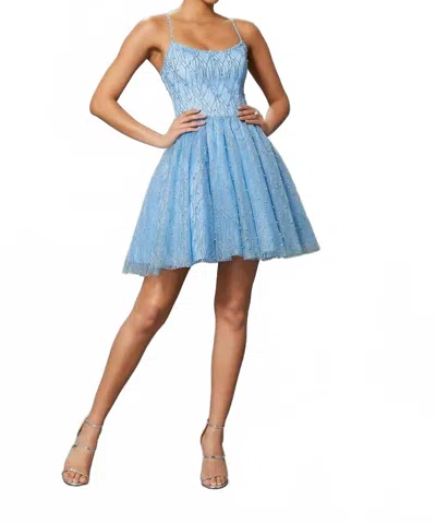 Morilee Short Aline Dress In French Blue