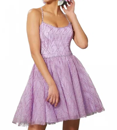 Morilee Short Aline Dress In Orchid In Purple