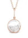 Moritz Glik 18k Rose Gold Core Diamond Necklace In Brown