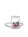 Moritz Glik 18k White Gold Confetti Multi-stone Ring In Silver