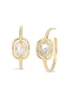 Moritz Glik 18k Yellow Gold Elo 25 Diamond Hoop Earrings In Gold