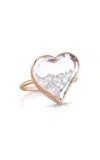 Moritz Glik Afago 18k Yellow Gold Diamond Heart Ring