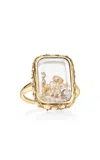 Moritz Glik Antique 18k Yellow Gold Diamond Ring