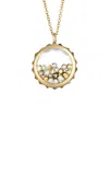 Moritz Glik Antique 18k Yellow Gold Rose-cut Diamond Necklace
