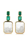 Moritz Glik Bala 18k Yellow Gold Diamond; Emerald Shaker Earrings