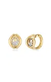 Moritz Glik Cascavel 18k Yellow Gold Diamond Huggie Earrings