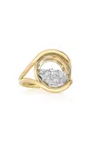 Moritz Glik Cascavel Circle 18k Yellow Gold Diamond Ring