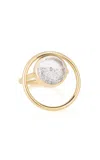 Moritz Glik Circo 18k Yellow Gold Diamond Shaker Ring