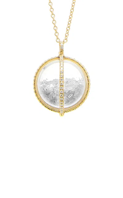 Moritz Glik Globe 18k Yellow Gold Diamond Shaker Necklace