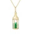 Moritz Glik Janela 18k Yellow Gold Emerald Necklace
