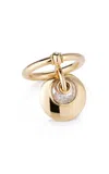 Moritz Glik Marcel Flip 18k Yellow Gold Diamond Ring