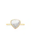 Moritz Glik Naipe Heartish 18k Yellow Gold Diamond Ring