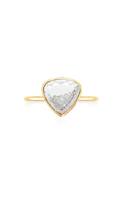 Moritz Glik Naipe Heartish 18k Yellow Gold Diamond Ring