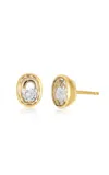 Moritz Glik Neue Oval 18k Yellow Gold Diamond Earrings In Gold