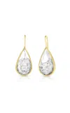 Moritz Glik Teardrop 18k Yellow Gold Diamond Shaker Earrings