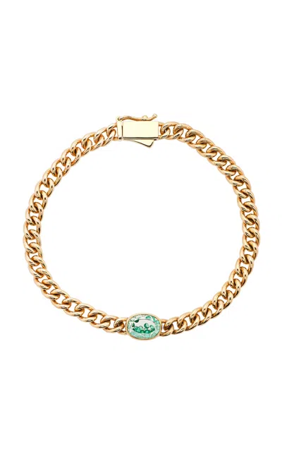 Moritz Glik Unidinho 18k Yellow Gold Emerald Bracelet In Gold
