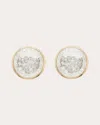 Moritz Glik Women's Diamond & 18k Gold Naipe Shaker Round Stud Earrings In Gold