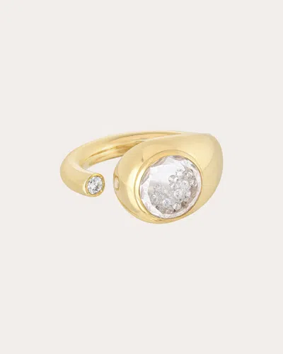 Moritz Glik Women's Diamond & 18k Gold Shaker Singular Open Ring In Metallic