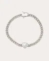 Moritz Glik Women's Diamond & 18k Gold Unidinho Heart-ish Shaker Bracelet In White