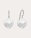 Moritz Glik Women's Diamond & 18k White Gold Naipe Shaker Cushion Drop Earrings 18k Gold In White