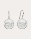 Moritz Glik Women's Diamond & 18k White Gold Naipe Shaker Round Drop Earrings 18k Gold In White