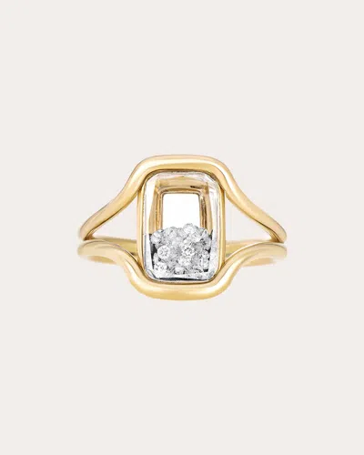 Moritz Glik Women's Diamond Cascavel Petite Cushion Ring In Gold