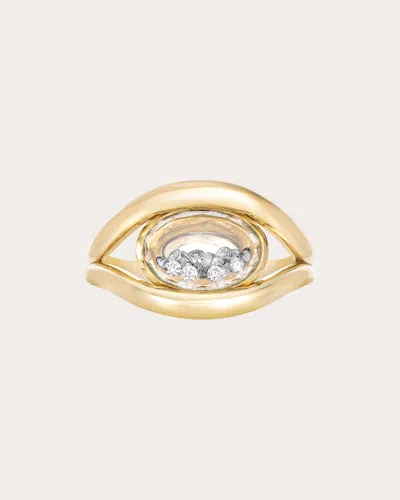 Moritz Glik Women's Diamond Cascavel Petite East-west Ring In Gold