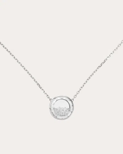 Moritz Glik Women's Diamond Naipe Circle Pendant Necklace In Metallic