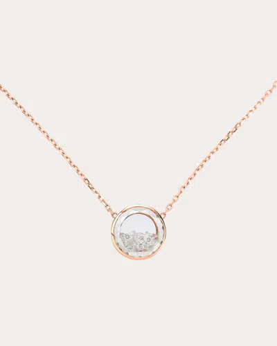 Moritz Glik Women's Diamond Naipe Circle Pendant Necklace In Gold