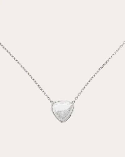 Moritz Glik Women's Diamond Naipe Heart-ish Pendant Necklace In Metallic