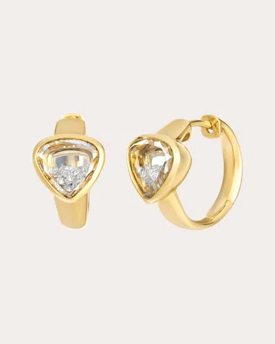 Moritz Glik Women's Diamond Neue Heart-ish Huggie Earrings In Gold