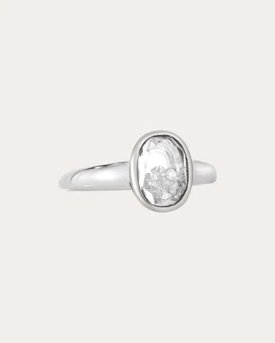 Moritz Glik Women's Diamond Neue Petite Oval Ring In Metallic