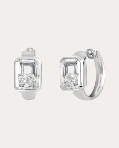 Moritz Glik Women's Diamond Neue Step-cut Huggie Earrings In Metallic